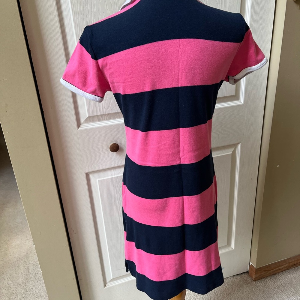 Pink/Navy Stripes Dress - Picture 4 of 7